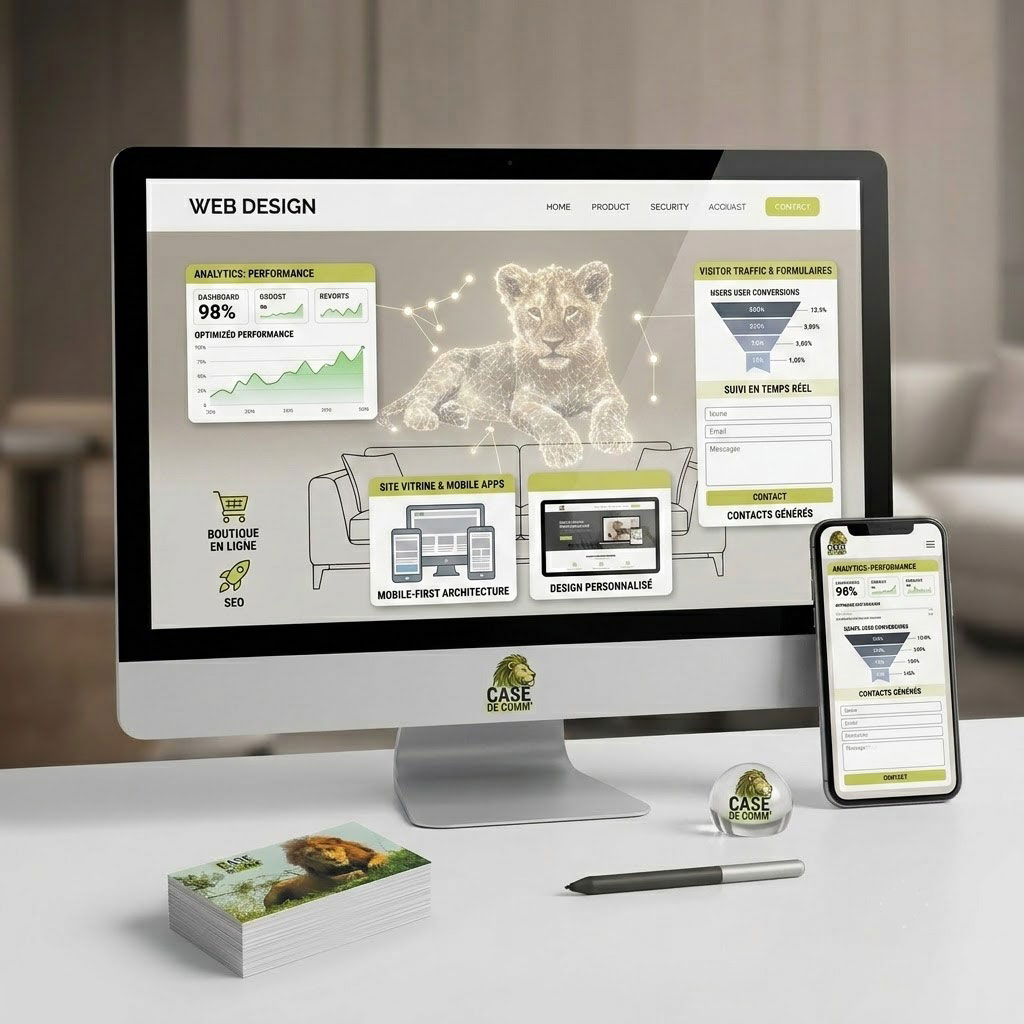 Site internet moderne pour Case de Comm'